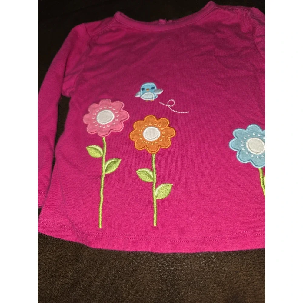 Gymboree smart and sweet bird floral top size 12 18 months